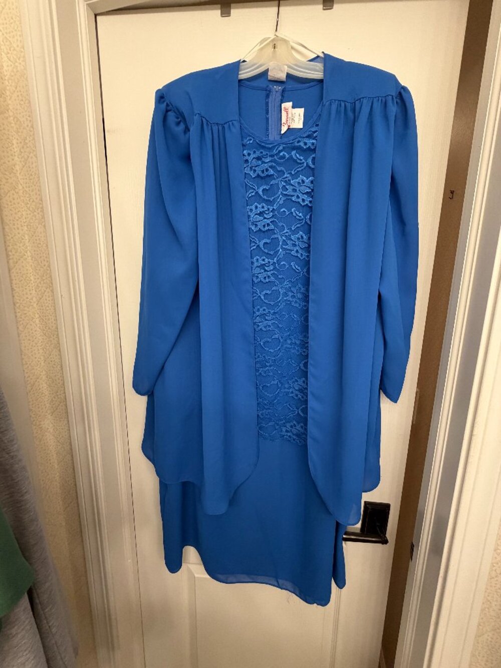 "Mother of the Bride" Blue Jacket Dress (Vintage)